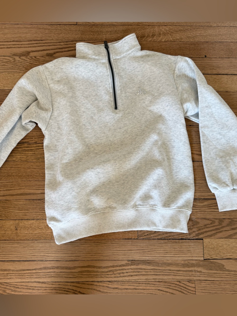 Light Gray Quarter-Zip Pullover Sweater - Women